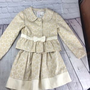Gymboree holiday gold Brocade jacket & skirt